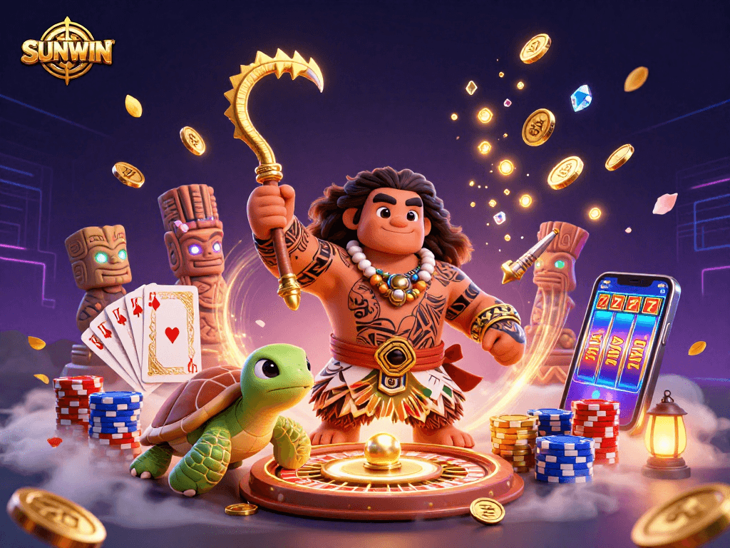 Experience SUNWIN's thrilling casino atmosphere with dynamic game elements and captivating characters.