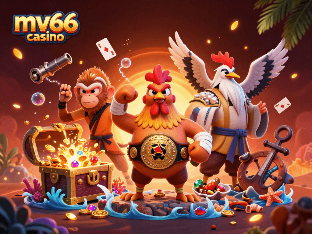Engage with exciting games at mv66 casino with vibrant characters and treasures galore!