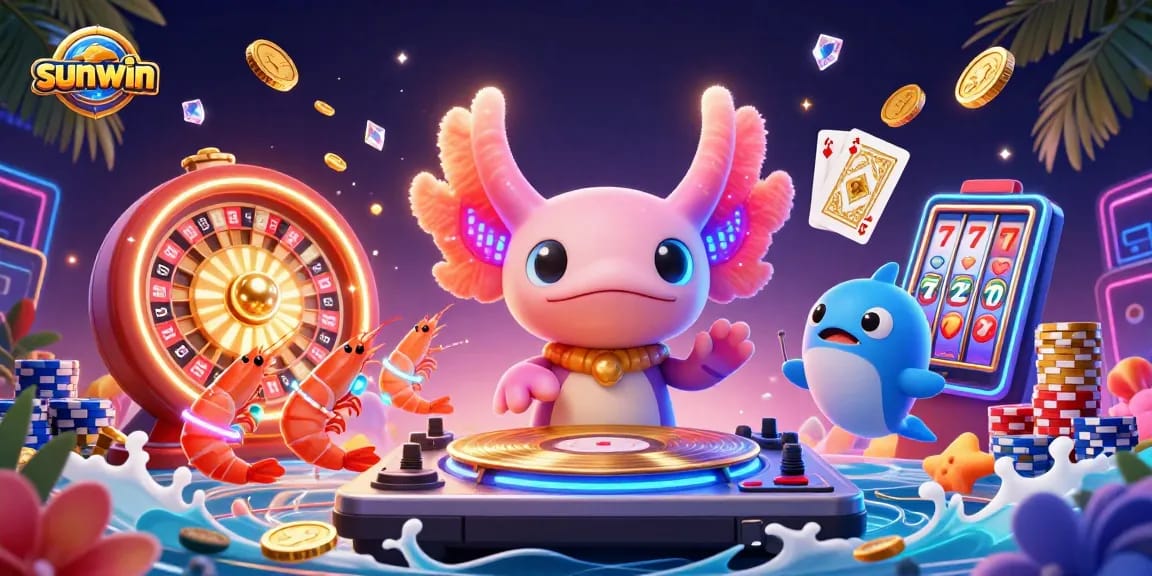 Engage with sunwin through a vibrant, animated casino scene bursting with excitement and fun.