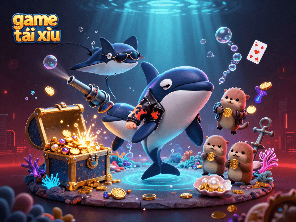 Win big in game tài xỉu with exciting underwater action showcasing vibrant characters and golden treasures!