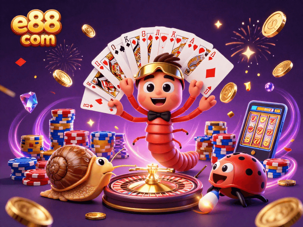 Experience the thrill at e88 com with dynamic characters and exciting casino elements.