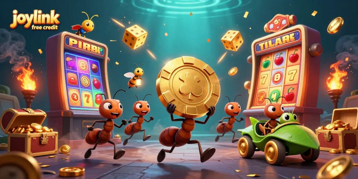 Engage with what joylink free credit offers by enjoying a thrilling heist scene in a vibrant casino world.