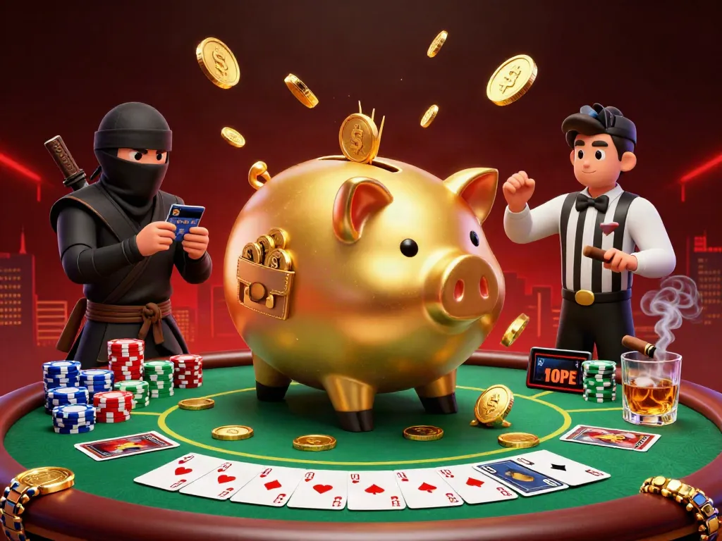 Experience sunwin excitement with a dynamic scene showing poker action and vibrant characters.