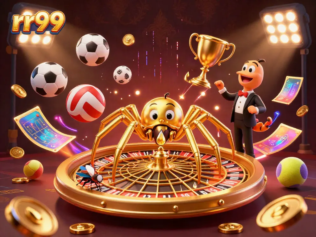 Experience thrilling betting with rr99 in a vibrant, dynamic casino scene.