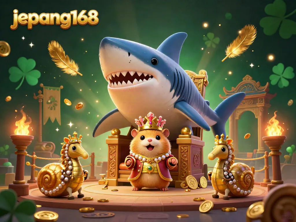 Engage with remarkable gameplay at jepang168, where a golden hamster king reigns amidst treasures in a 3D casino setting.