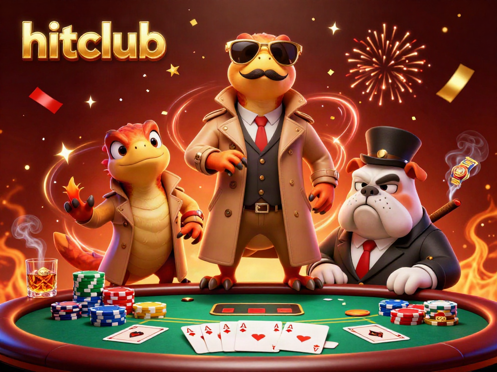 Join the raptors at hitclub's vibrant casino filled with poker excitement and celebration.