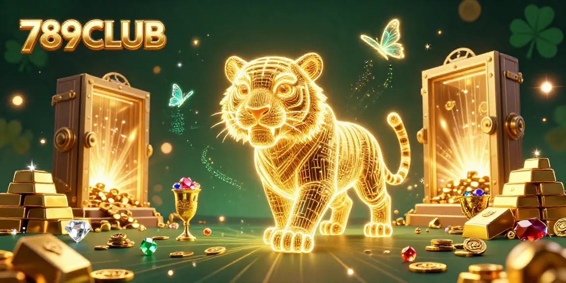 Experience the excitement at 789CLUB with a vibrant digital casino scene filled with treasures.