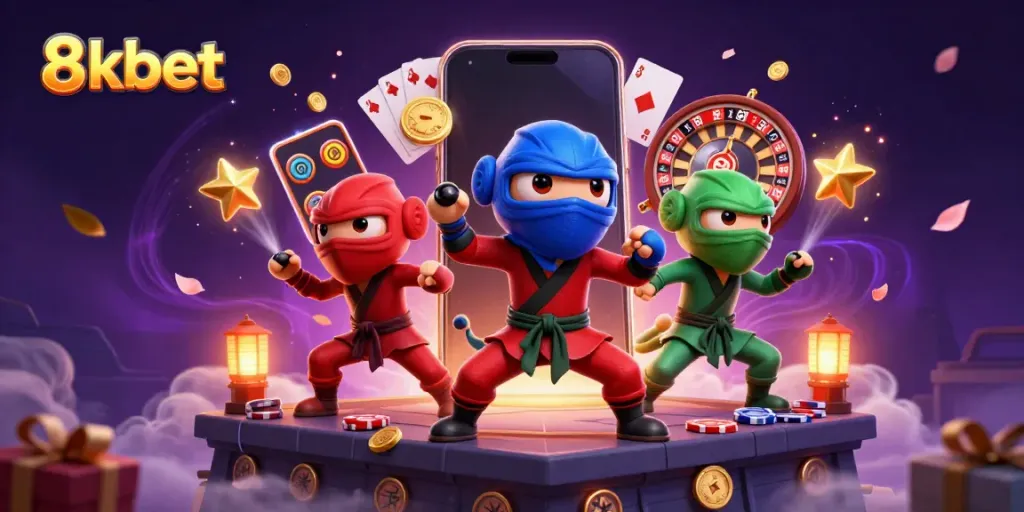 Experience thrilling gaming at 8kbet with vibrant slot action featuring dynamic chameleon characters.