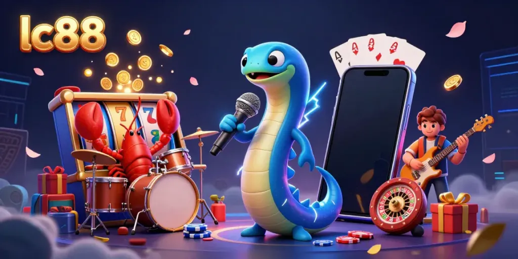 Experience thrilling lc88 action with an electric eel DJ, lobster drummer, and seahorse guitarist performing in a vibrant underwater casino.