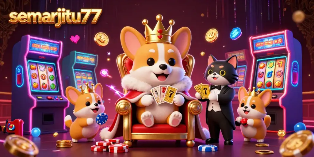 Semarjitu77 menghadirkan suasana bermain dengan raja corgi dan elemen unik kasino.