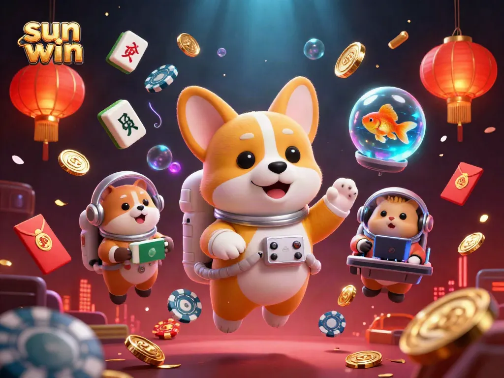 Experience thrilling adventures with sun win in a vibrant space casino filled with animated characters and games.