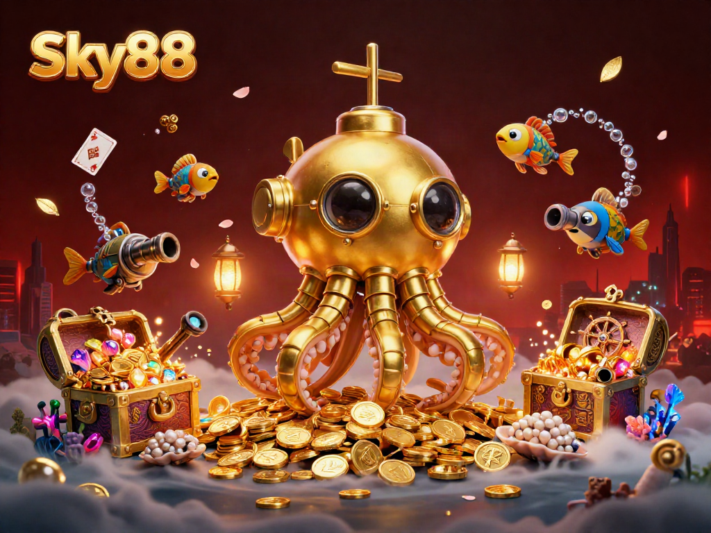 Experience the excitement of Sky88 with a vibrant, underwater-themed casino adventure.