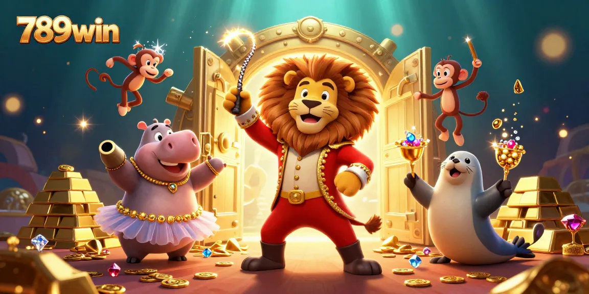 Experience the thrill of winning with 789win's vibrant 3D casino illustration full of action.