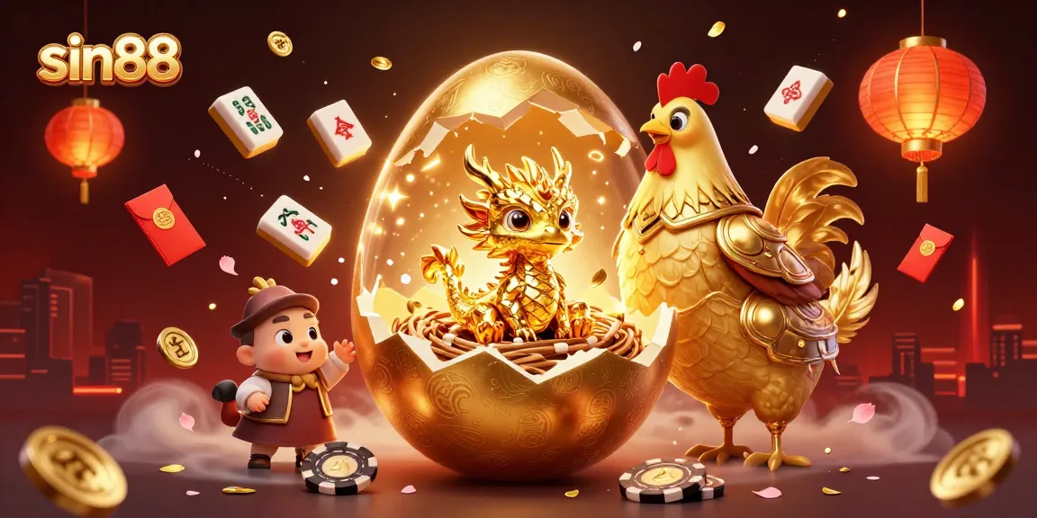 Engage with sin88's thrilling casino scene featuring a golden dragon and vibrant elements.