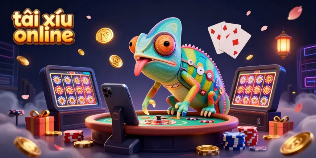 Experience thrilling tài xỉu online with exciting gameplay and vibrant casino elements in a dynamic scene.