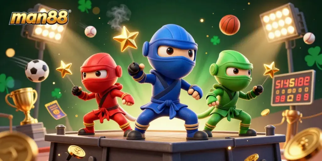 Experience the thrill of gaming at man88 with dynamic 3D characters and action-packed elements.