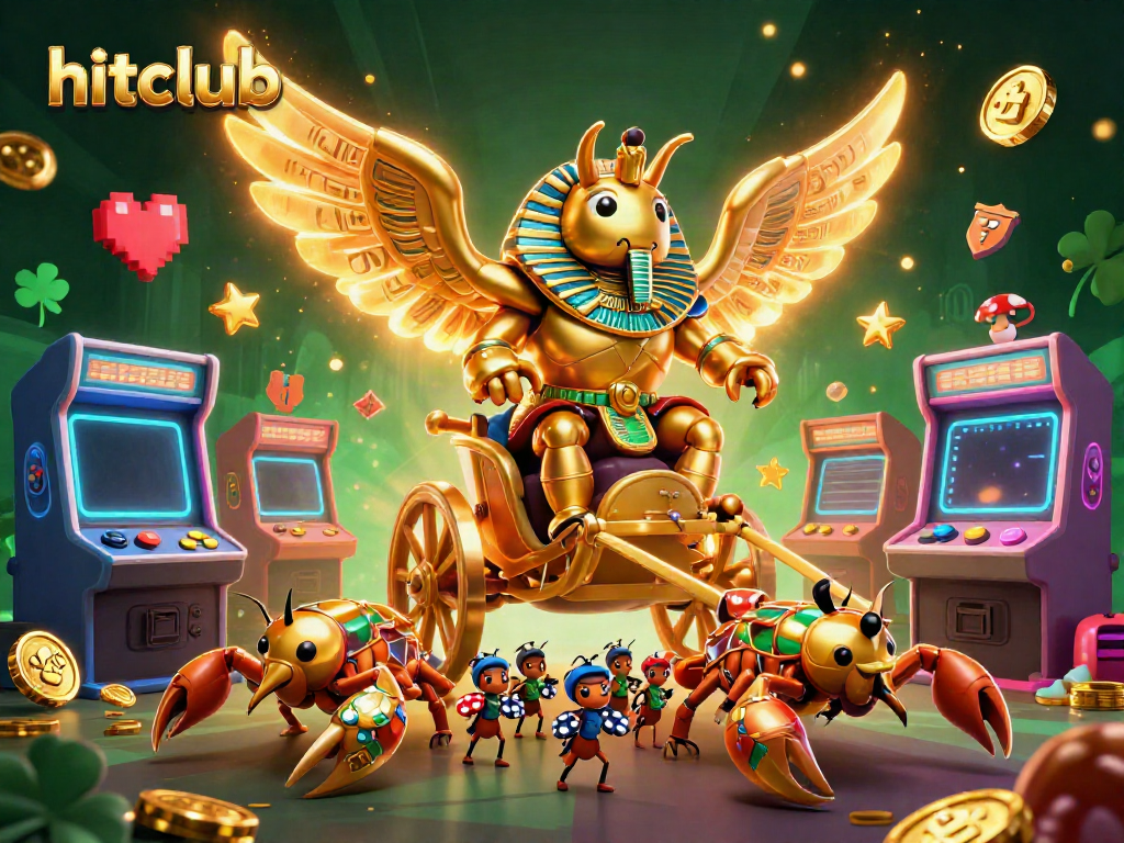 Experience the thrill at hitclub with an ultra-detailed 3D illustration featuring engaging casino elements and characters.