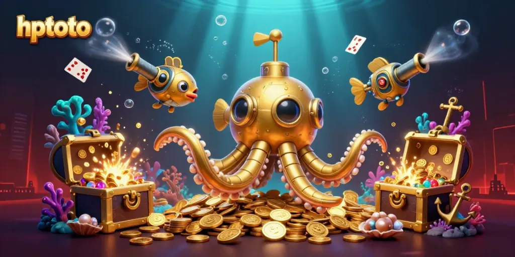 Engage in hptoto gaming with a thrilling underwater treasure adventure scene.