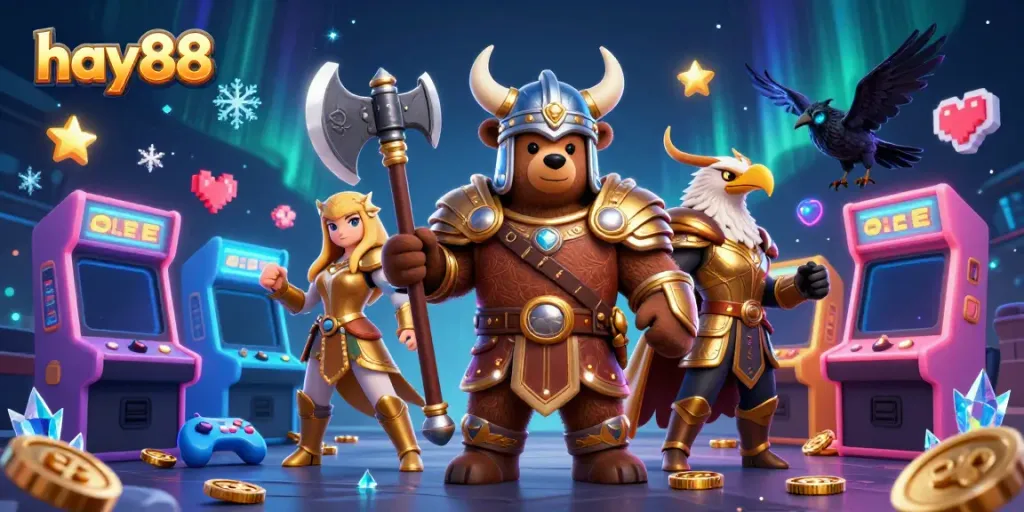 Engage in thrilling gameplay at hay88 with vibrant casino-themed characters and elements.