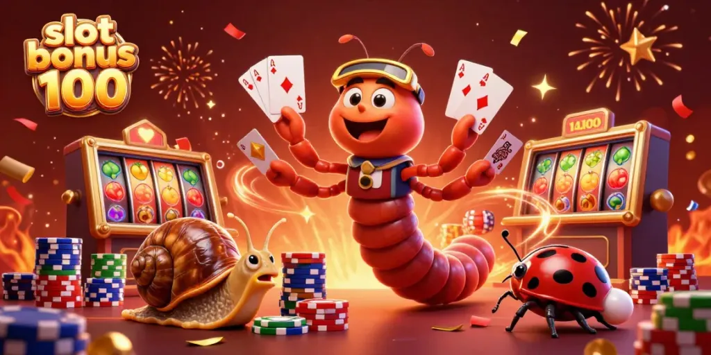 Experience exciting gameplay with slot bonus 100; vibrant scene featuring a spellbinding 3D casino environment.