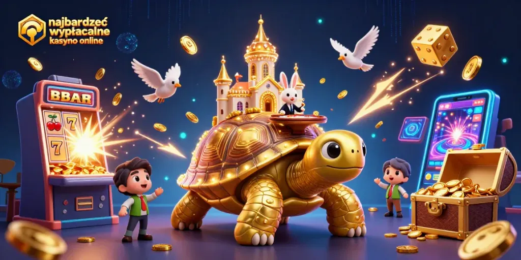 Experience the excitement of najbardziej wypłacalne kasyno online amid a colorful 3D casino scene.