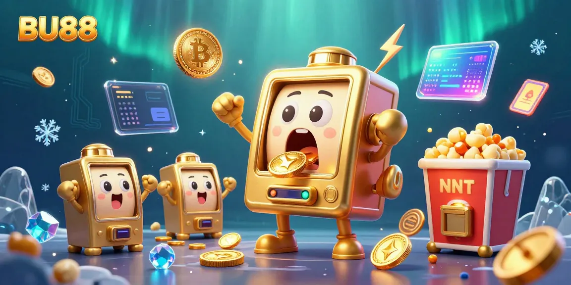 Watch as BU88's golden slot machine hits a massive jackpot in this dynamic casino scene!