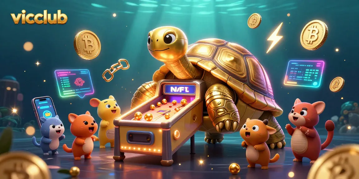 Engage with vicclub's immersive gaming experience featuring animated characters and vibrant casino elements.