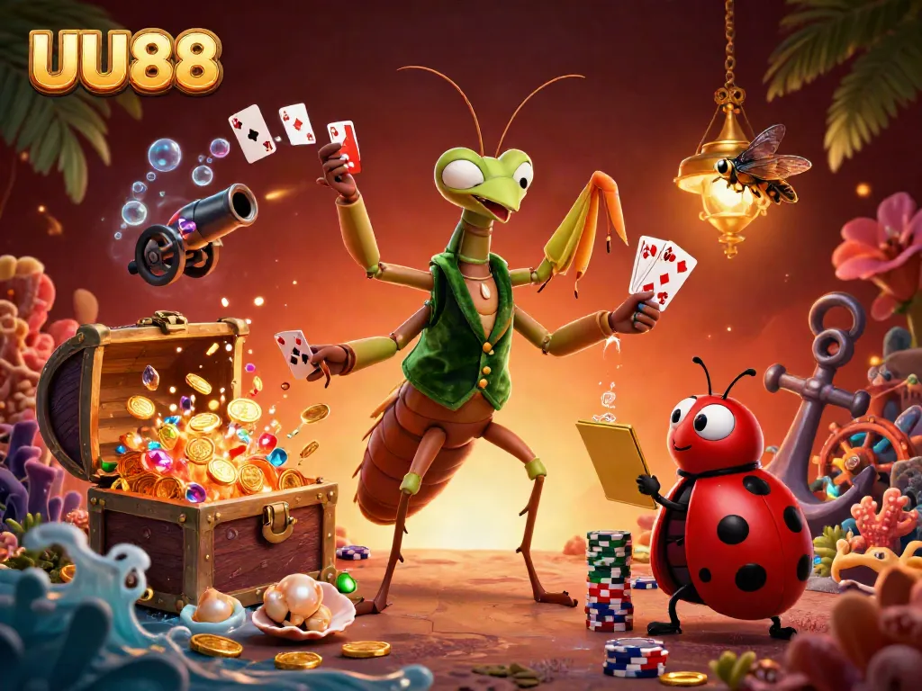 Experience thrilling gameplay at UU88, captured in an enticing 3D casino illustration.