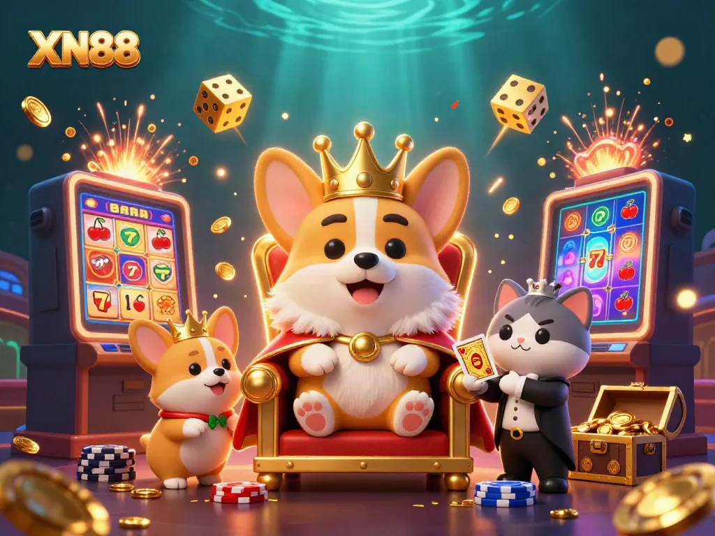 Experience XN88's casino excitement with a royal corgi, a cat butler, and adventurous games!