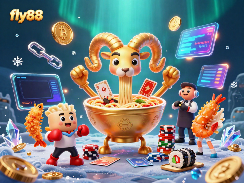 Experience the thrill at fly88 with vibrant casino characters in a dynamic action scene and sparkling gaming elements.