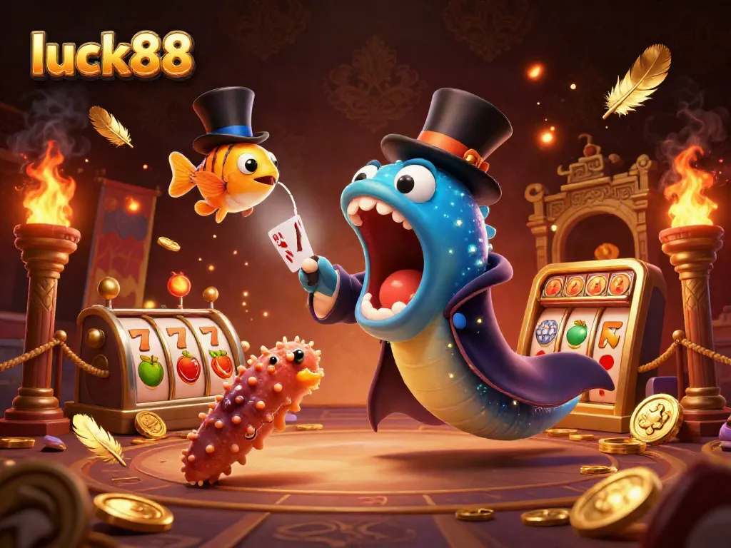 Engage with the luck88 casino experience featuring a magical underwater performance surrounded by slots and jackpots.