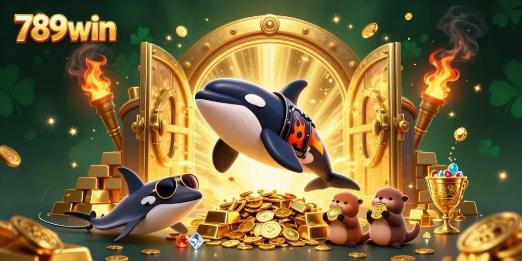 Experience the excitement of 789win with vibrant 3D characters and dynamic casino elements.