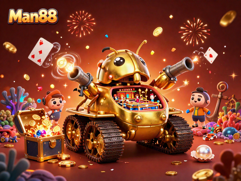 Experience thrilling casino action at Man88 with vibrant scenes and exciting game elements