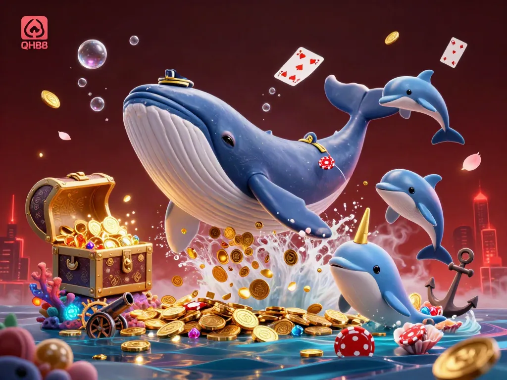 Engage in thrilling gameplay with QH88’s vibrant underwater casino adventure scene featuring enchanting sea creatures.
