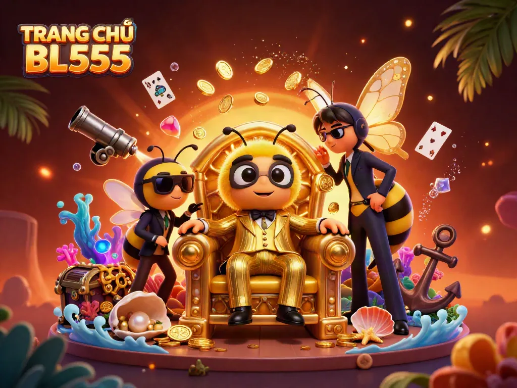 Experience excitement at TRANG CHỦ BL555, where cartoon characters bring casino adventures to life.