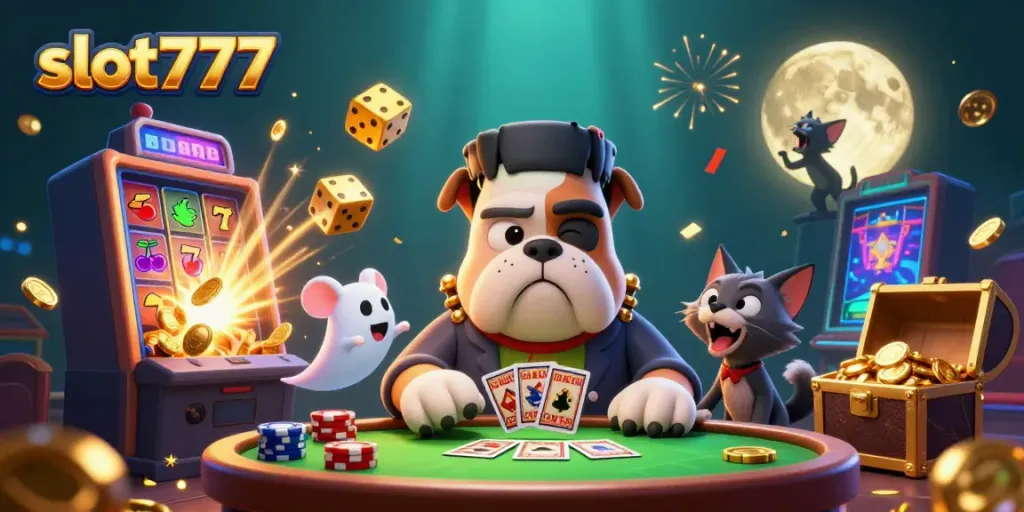 Slot777 menawarkan pengalaman kasino yang mengesankan dengan simbol jackpot dan karakter yang menarik.
