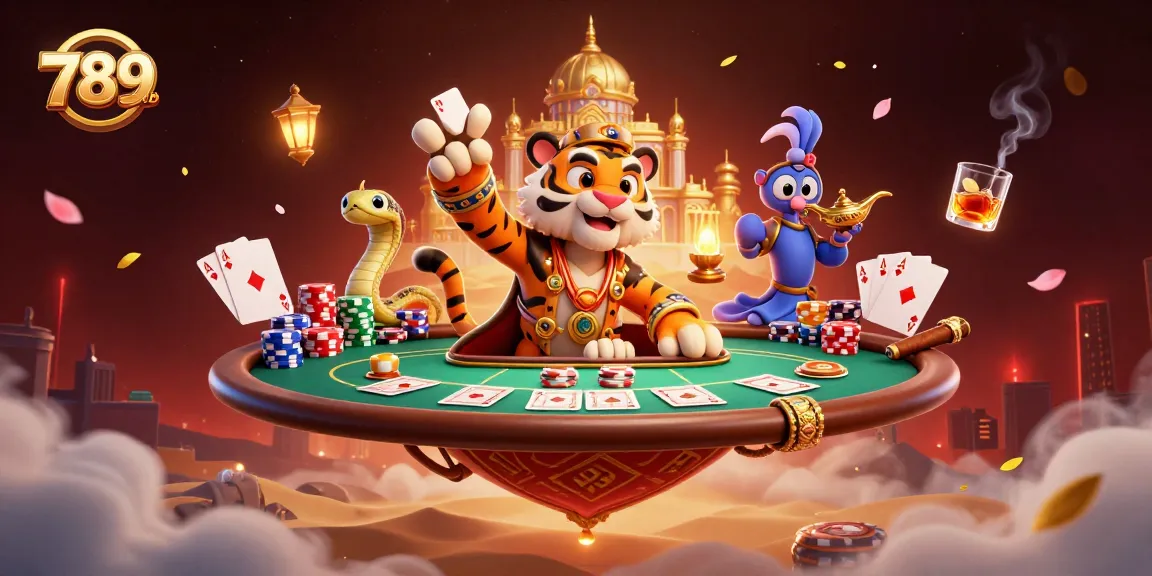 Play exciting games at 789club with a vibrant casino-themed illustration showcasing immersive gaming elements.