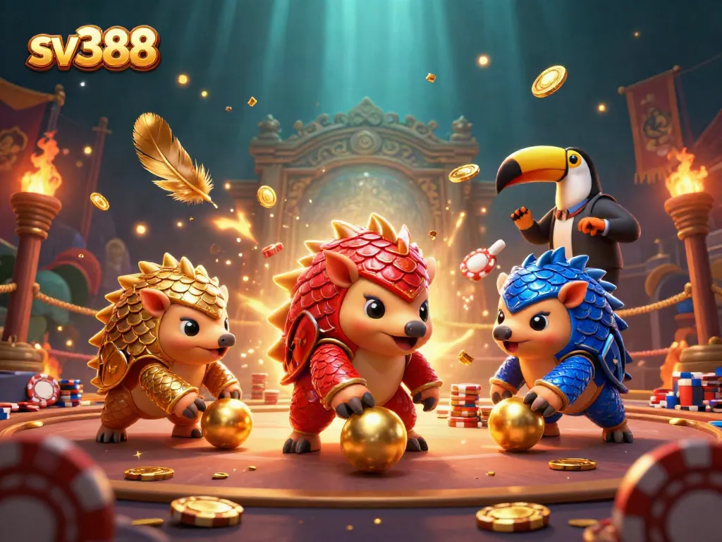 Engage with swirls of excitement at sv388 with animated pangolins rolling through poker chips.
